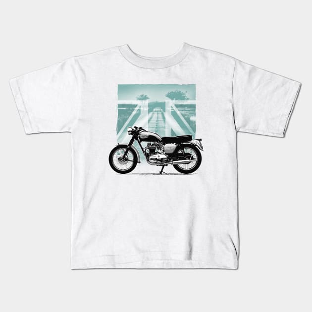 Classic Triumph Bonneville Kids T-Shirt by Cimbart